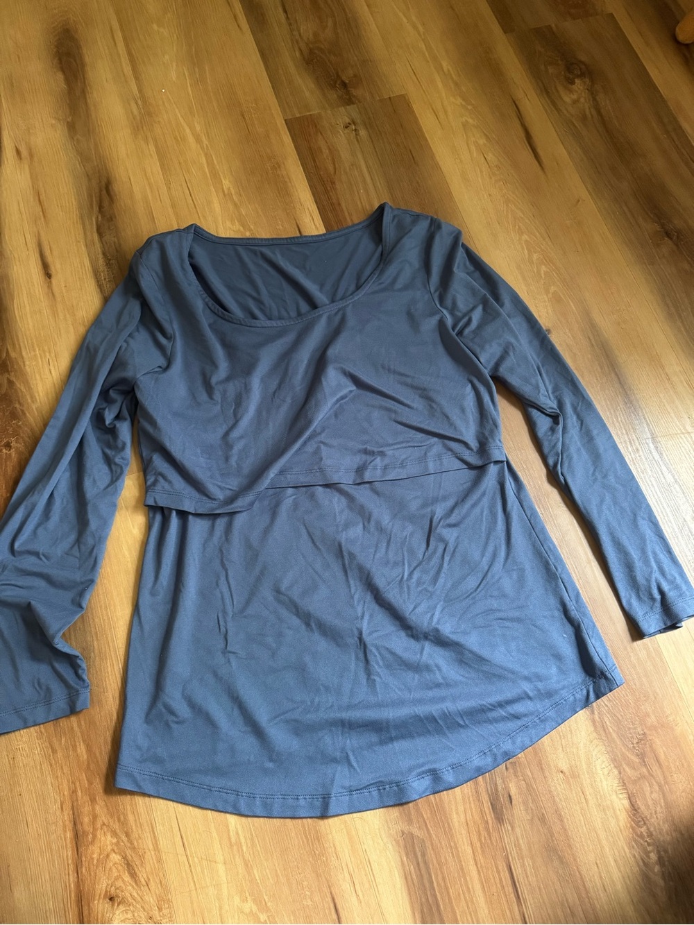 Kindred Bravely Long Sleeve Nursing Top - Slate Blue